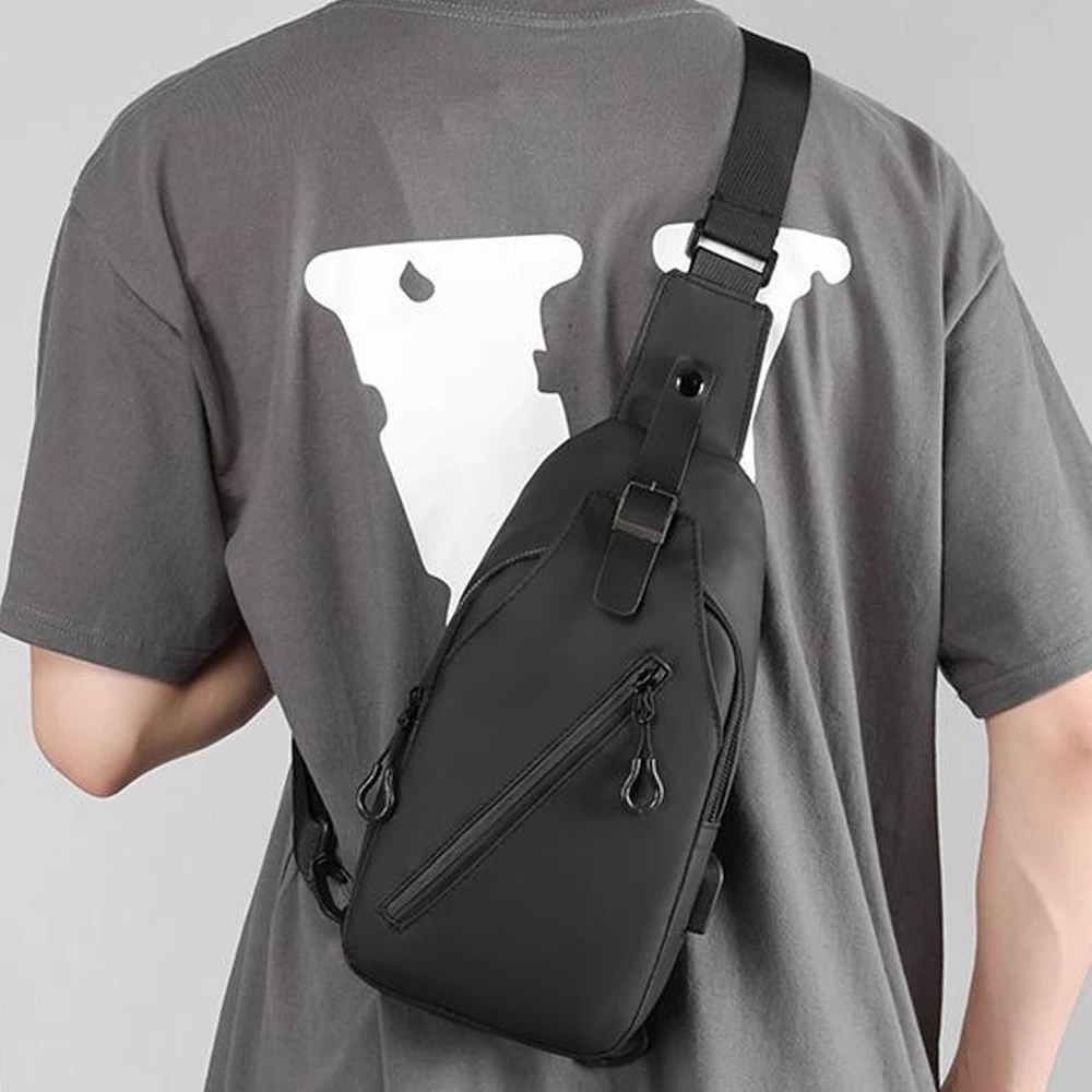 Shoulder Waterproof Fashion New Multifunction Crossbody Chest Men Bag Male Pack Zipper Anti-theft Handbag Messenger