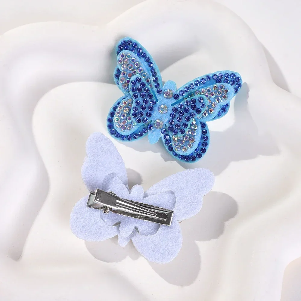 4Pcs/set Boutique Butterfly Hair Clip for Children Lovely Headwear Hairgripes Kids Hairpins Girls Barrette Head Ornaments Gift