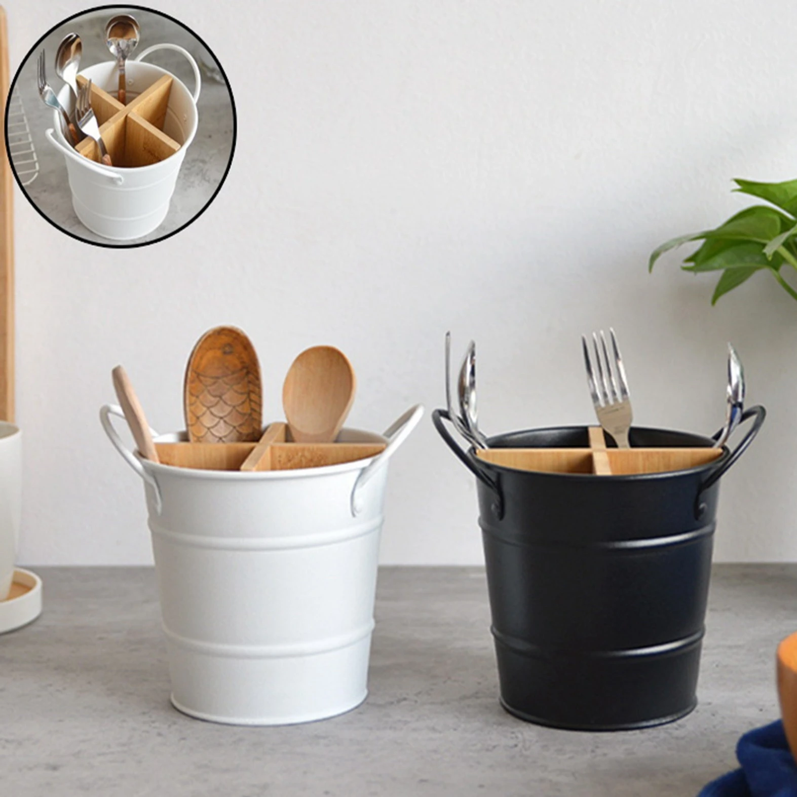 

Органайзер для кухонных столовых приборов из нержавеющей стали с 4 отделениями