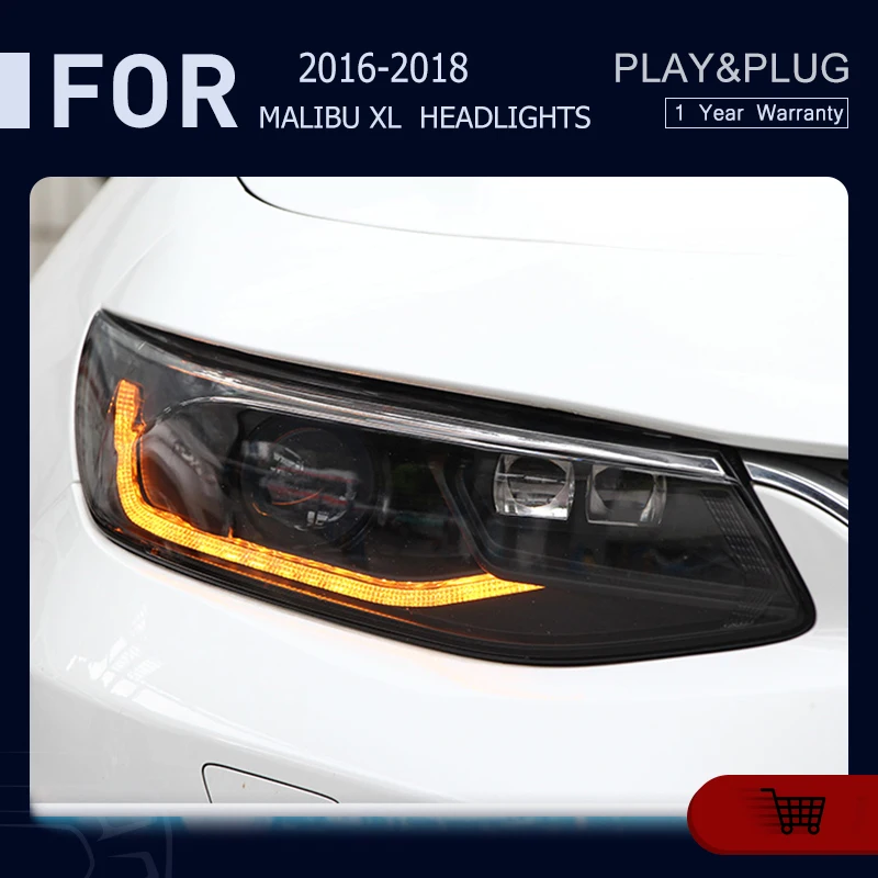 

Стайлинг автомобиля для 2016-2018 Malibu XL, фотофары Chevrolet Malibu, фары головного света, детали для дневных ходовых огней, сборка линз