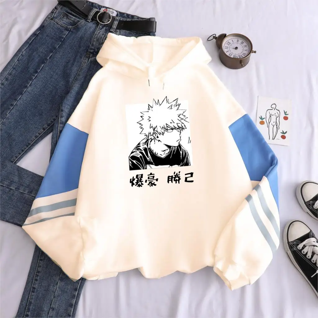 Мой герой Академия Katsuki Bakugo цветные подходящие толстовки Свитшот Harajuku пуловер