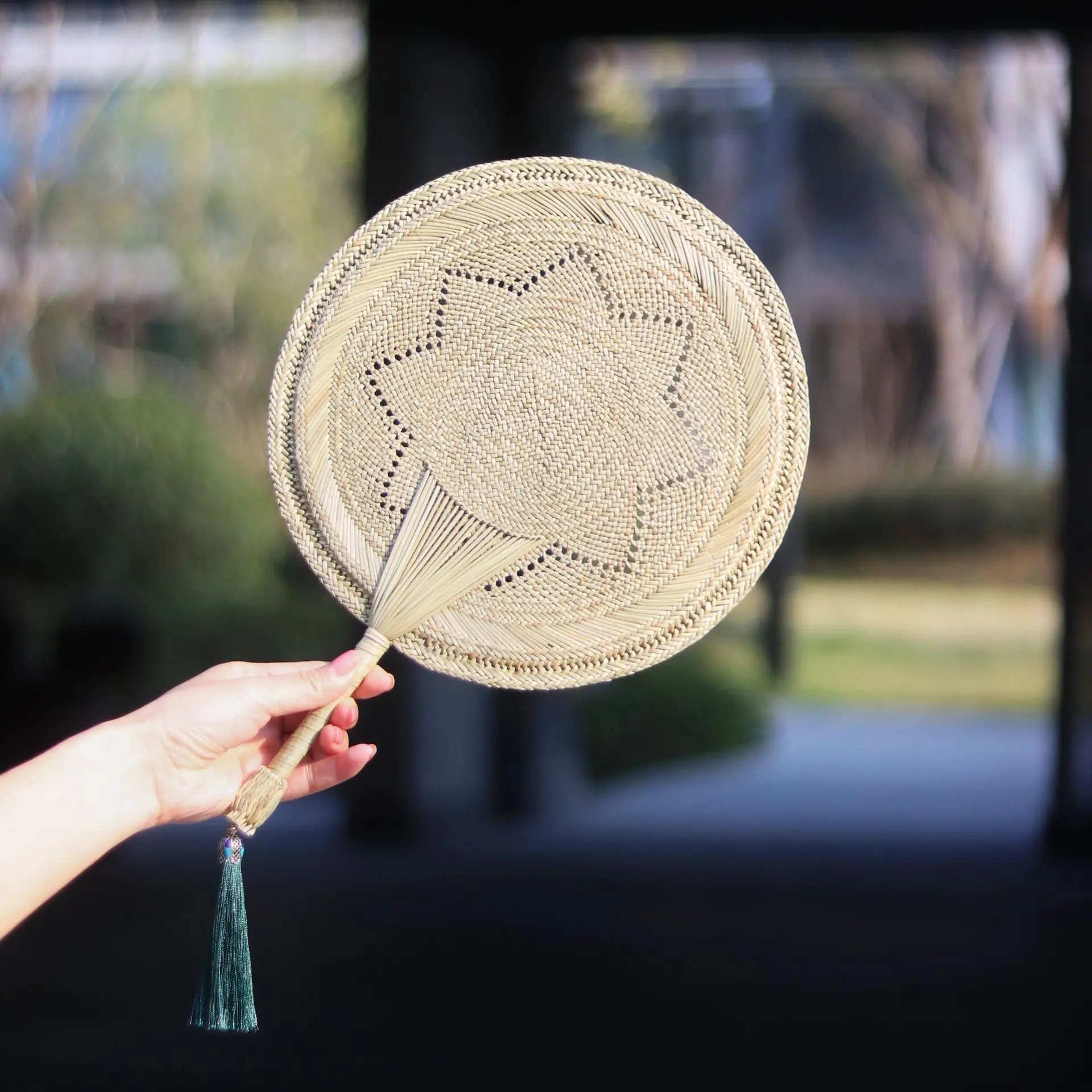 Веер Cattail ручной работы летний Веер-репеллент от комаров экологичный веер в