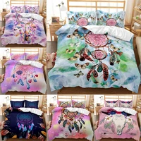 colorful dreamcatcher printed bedding set children adult bed cover duvet cover queen king dream catcher duvet cover
