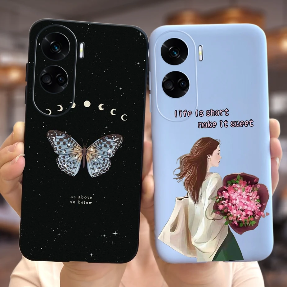 Противоударный мягкий силиконовый чехол для Honor 90 Lite