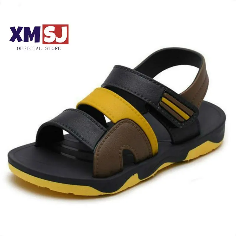 2019 New Boys Sandals for Children Beach Shoes Summer Mixed Color Non-slip Fashion Kids Sports Casual Student Leather Sandals