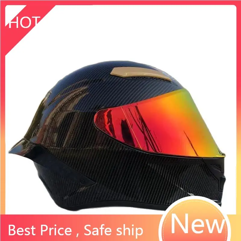 

Мотоциклетный шлем на все лицо, шлем для взрослых, шлем для мотокросса, большой спойлер, мотоциклетная безопасная шапка, быстрая
