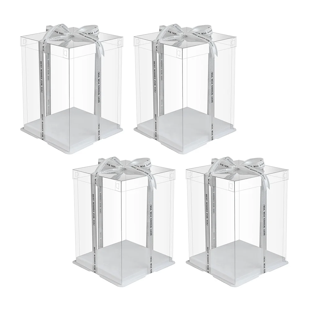 

Cake Box Boxes Carrier Containers Clear Tallpastry Birthday Transparent Gift Dessert Inchpackaging Moon Holder Cupcake Dome