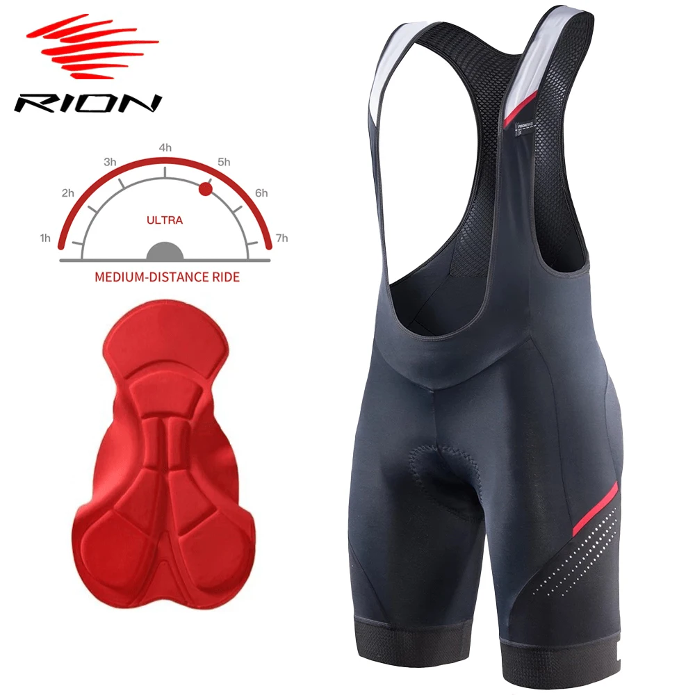 

RION Men Cyclin Shorts MTB Road Bike Tights Bicycle Mens Cycling Clothes Bibshort Padded Biker Shorts 5H Reflective Outdoors
