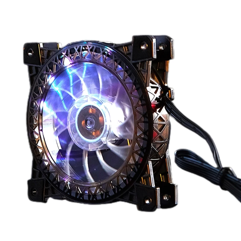 

CPU Coolers,Radiators System RGB LED 120mm Case Fan,Quiet Edition High Airflow Colorful Chassis Fan for PC CPU Cases