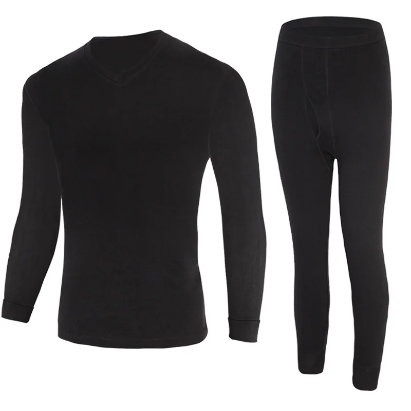Men Thermal Underwear Set Cotton Long Johns Mens Autumn Winter Thermal Long Sleeve Tops+Pants 2Pcs/Set Keep Warm Thermo Clothing