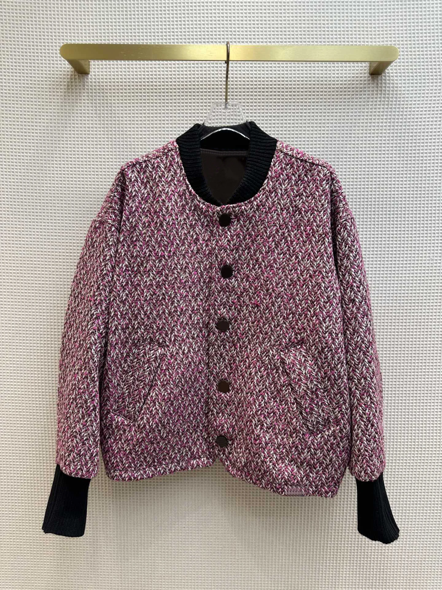 

Бейсбольная куртка из твида 9,42023, новая коллекция осень/зима