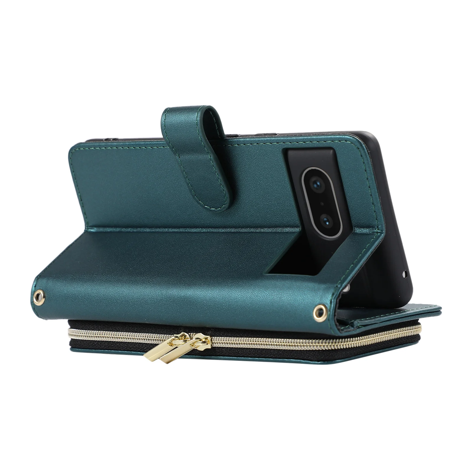 Кожаный чехол-кошелек на молнии для Google Pixel 8 Pro 7 7A 6 6A