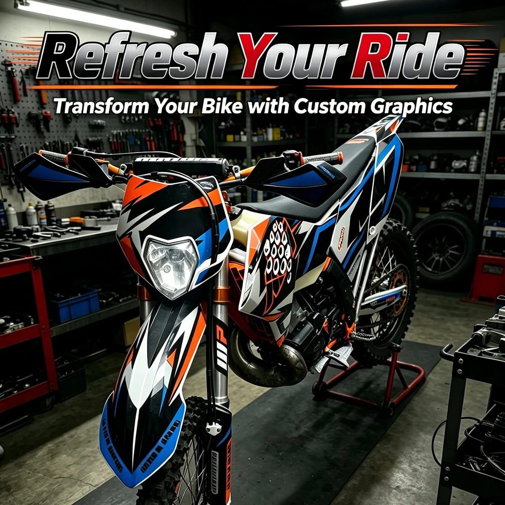 Фото Для KTM SX 65 2024-2026 6DAYS SIXDAYS SPAIN Комплект графических наклеек и стикеров для мотоцикла D0804DK №3