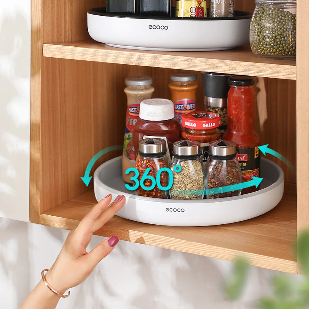 

Lazy Susan Organizer Tray , 360 Degrees Rotating Lazy Susan Organizer for Cabinet - Kitchen Pantry Organization and Storage