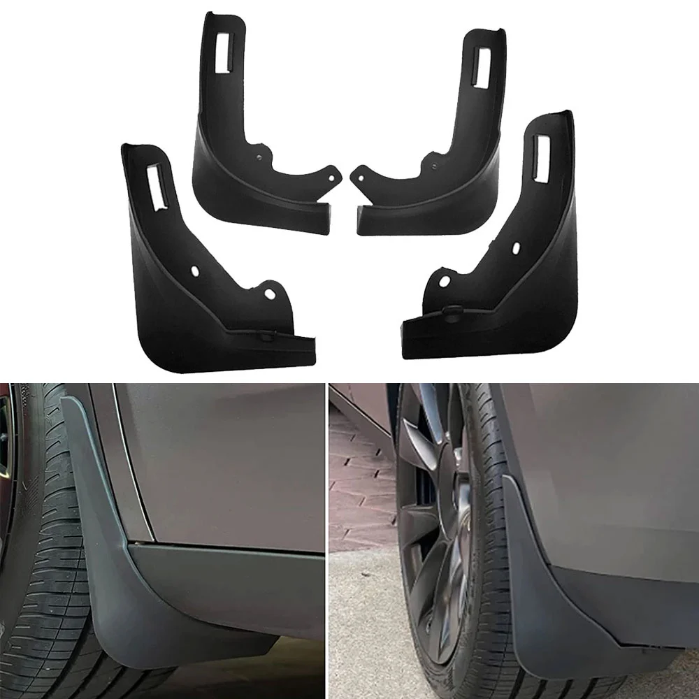 

Mud Flaps No Drill Mudguards Winter Splash Guards for Tesla Model 3 Model Y Front Rear Mudflap Fender Flap Accessories