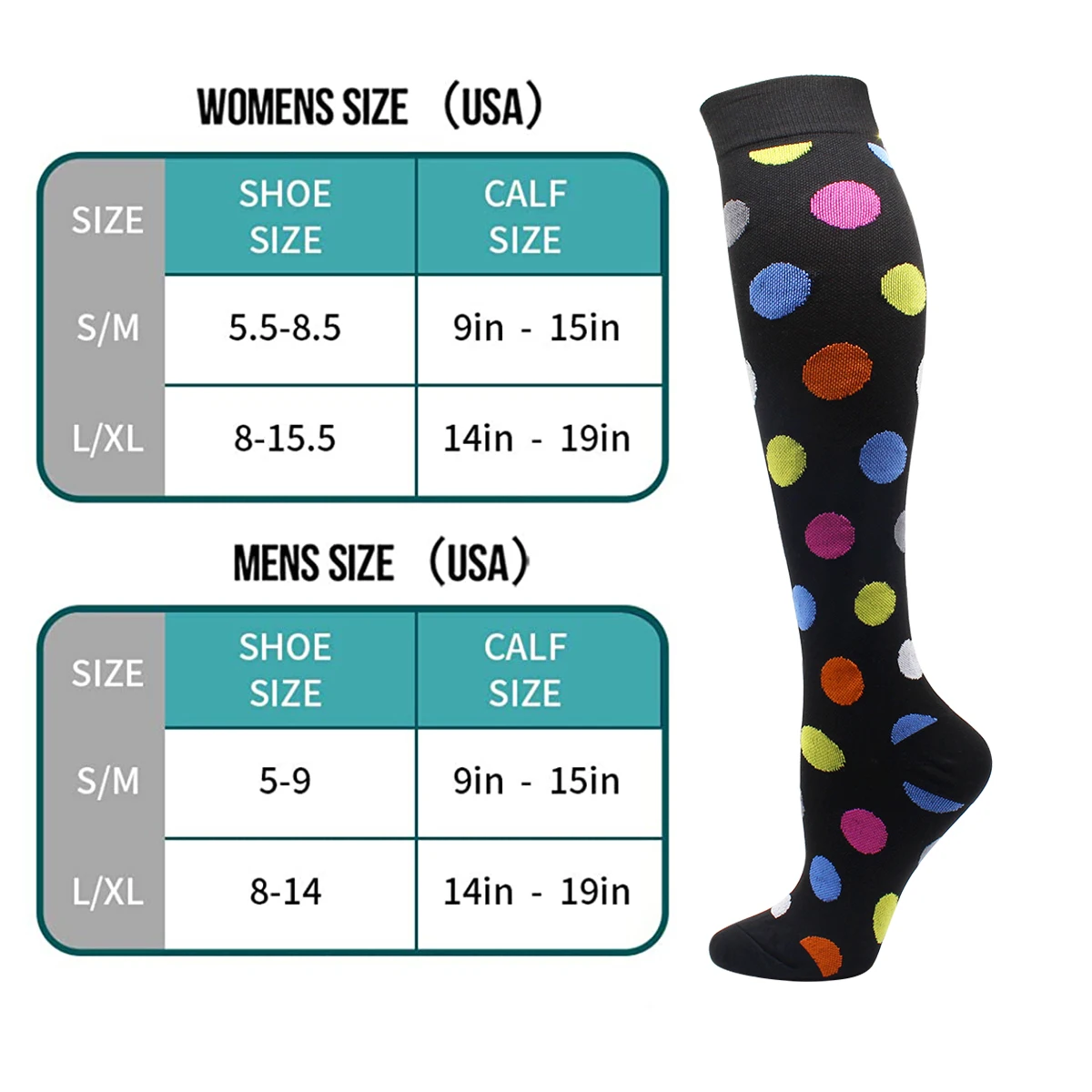 Women Men Compression Socks Outdoor Sports Running Cycling Nylon Socks Edema Diabetes Varicose Veins Nursing Socks Men‘s Gifts