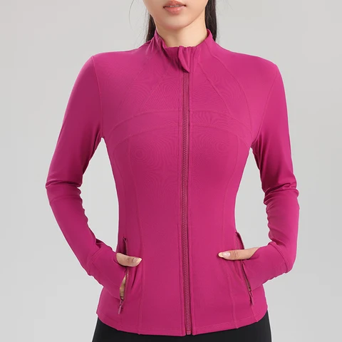 Женская спортивная куртка с длинным рукавом, цвет в ассортименте