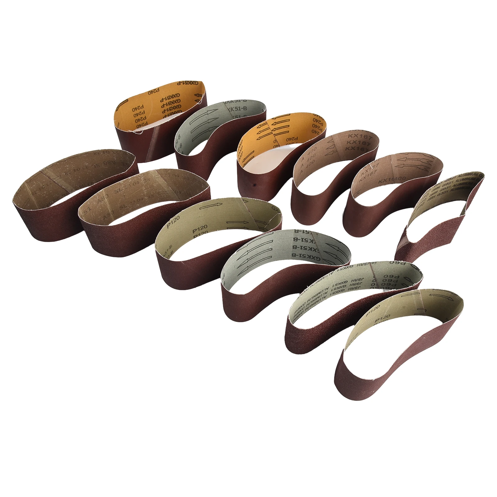 12 шт. шлифовальные ленты 75 х45 мм 60/80/120/150/240/400