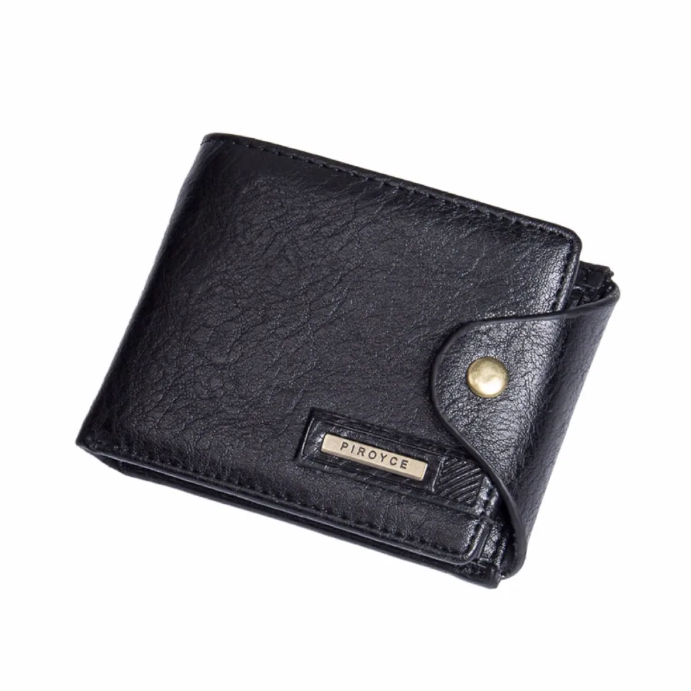 

New Men's Small Wallet Vintage Multifunction Purse with Coin Pocket Mini Brand Male PU Leather Card Money Bag Storage Bags