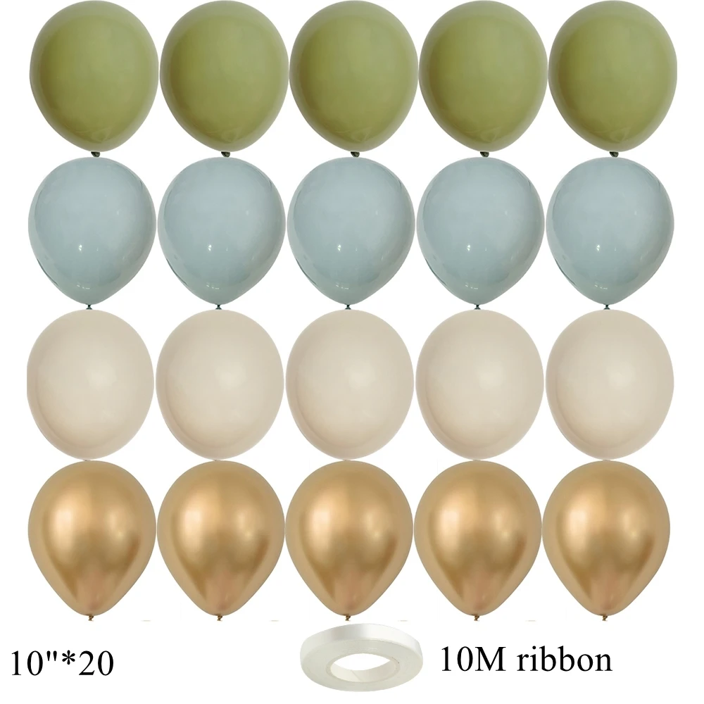 

Винтаж Зелёный Набор Воздушных Шаров Partism 10 дюймов