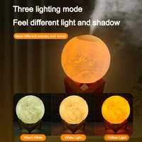 880ml led night light desktop moon light humidifier aroma diffuser moisturizer creative touch switch moon light