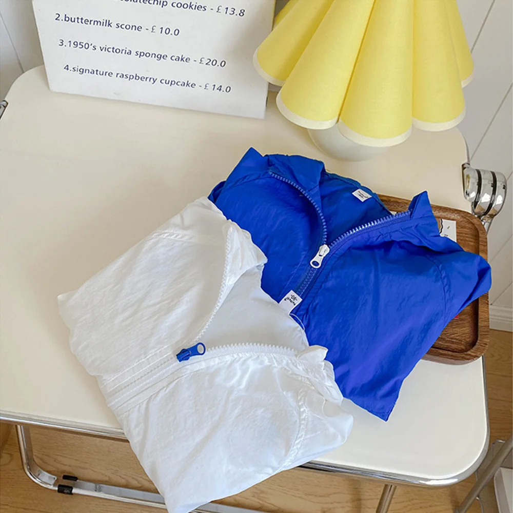 

Детская одежда, куртка для мальчиков, тонкая Свободная Повседневная универсальная трендовая Одежда для мальчиков на молнии с буквенным при...