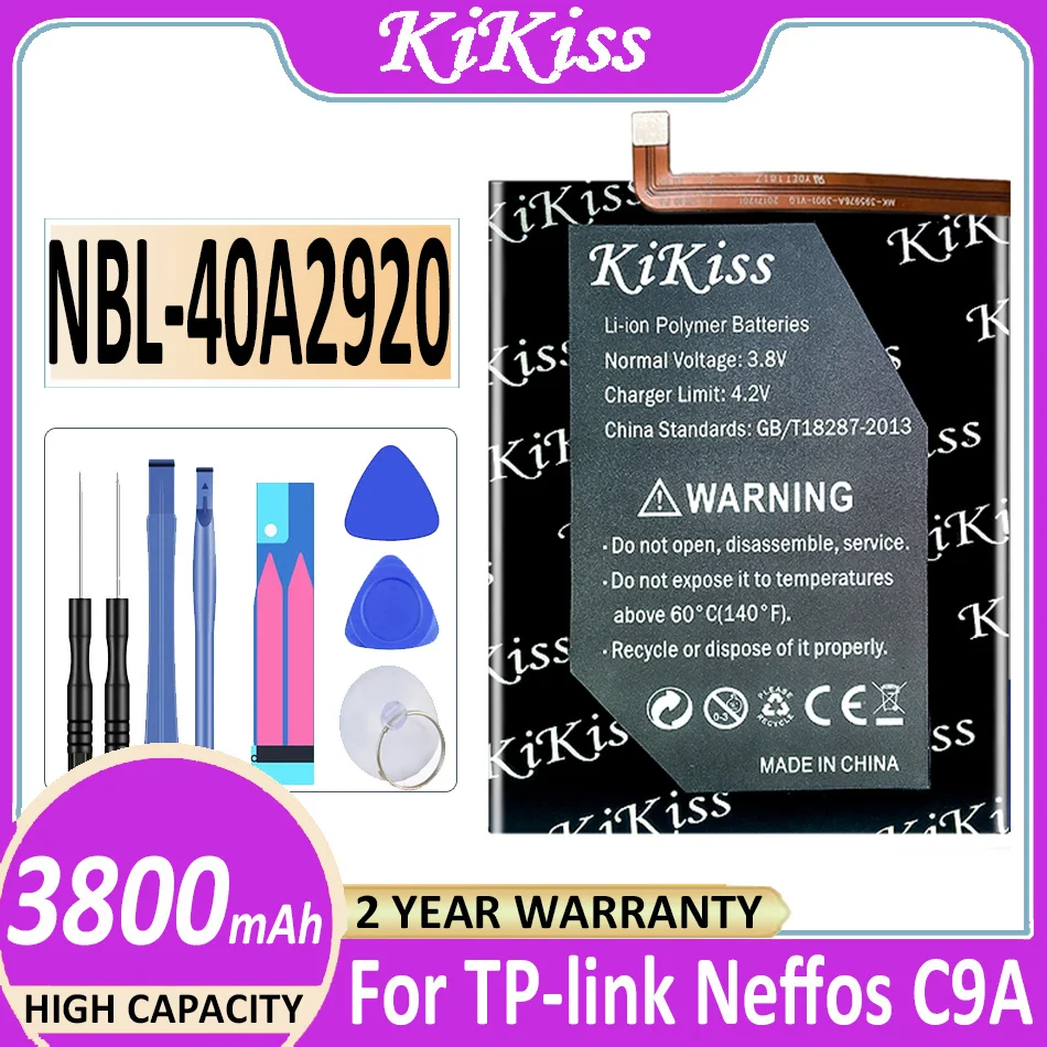 

Original KiKiss Battery NBL-40A2920 3800mAh for TP-link Neffos C9A TP706A TP706C Bateria