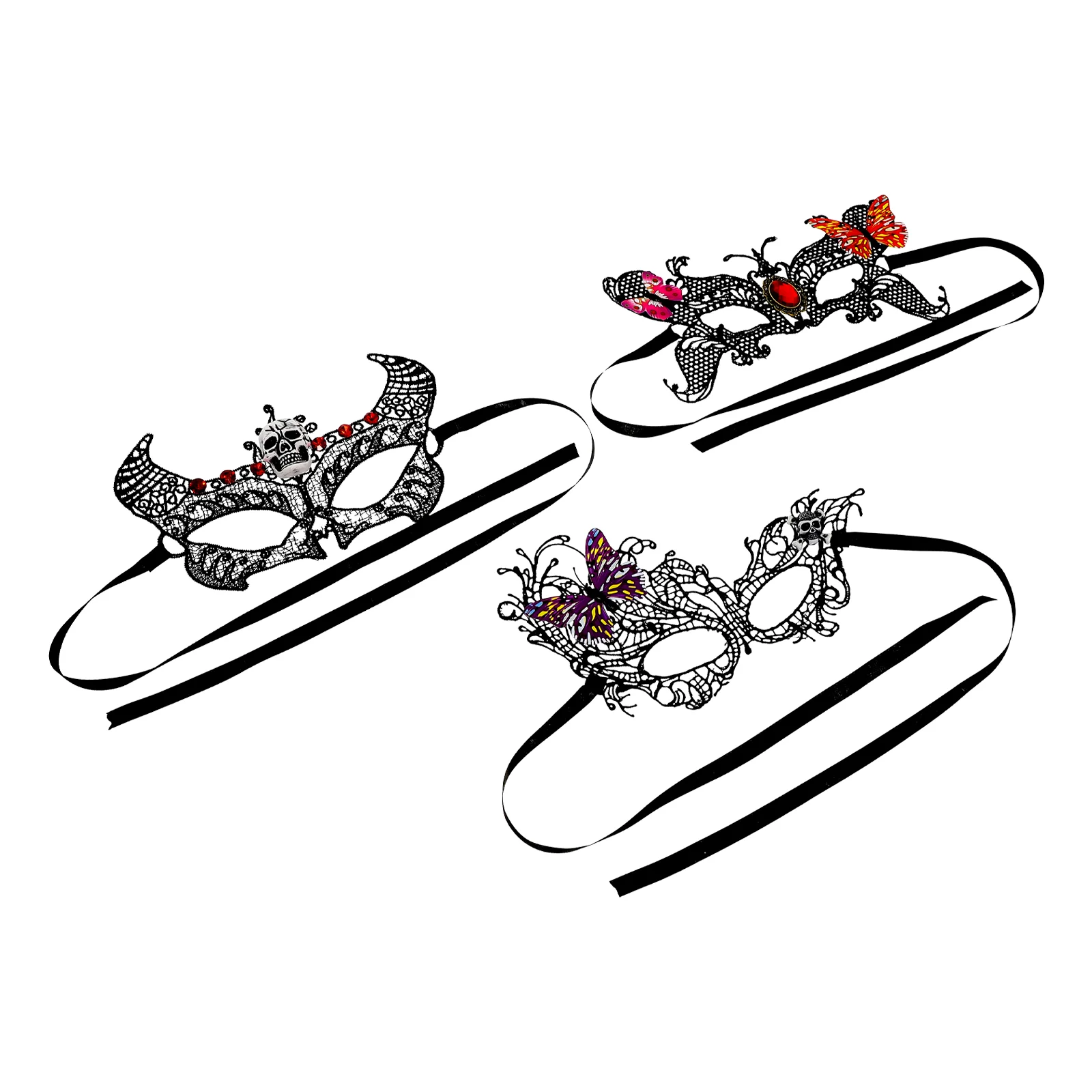 

Costume Masquerade Cosplaylace Eye Party Face Halfpropmardi Grascarnival Venetiandressblack Props Scary Pieces Festival