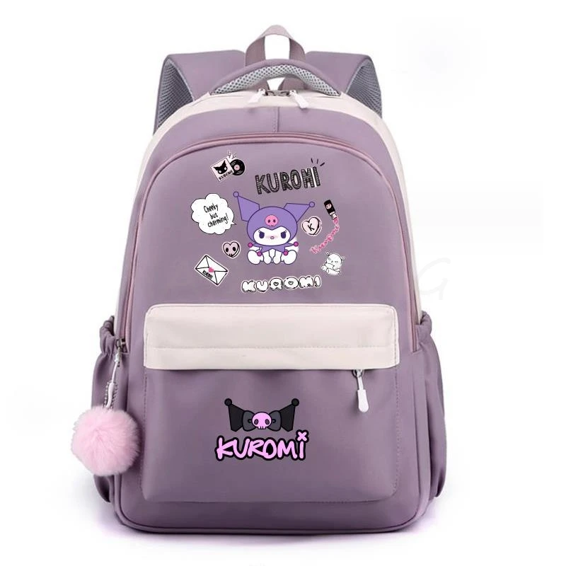 Милый рюкзак Kuromi Melody Sweet мягкий вместительный школьный ранец для студентов