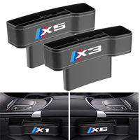 car seat gap storage box for bmw x1 x2 x3 x4 x5 x6 x7 logo organizer auto accessories
