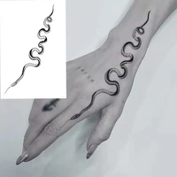 1pc small snake temporary tattoo sticker for men women hand waterproof fake tatto flash decal animal tatoo