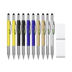 10 Pcs 6 In 1 Multitool Ballpoint Pens Gift Tool Pen Personalized Pen Tool Gadget Pen Gift For Men On Fathers Day Gifts