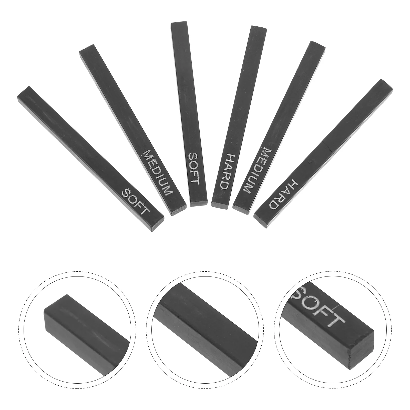 

6 Pcs Sketch Carbon Square Bars Sketching Supplies Black Suit Compressed Sticks Charcoal