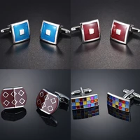 memolissa vintage pattern blue cufflinks mens jewelry shirt cufflinks brand cuff buttons silver color high quality wholesale