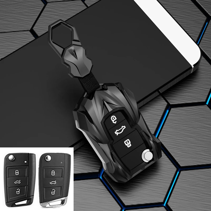 

Цинковый автомобильный брелок, Автомобильный ключ, защитная сумка с полным покрытием для VW Volkswagen Polo Tiguan Passat Golf Jetta Lavida Skoda Octavia