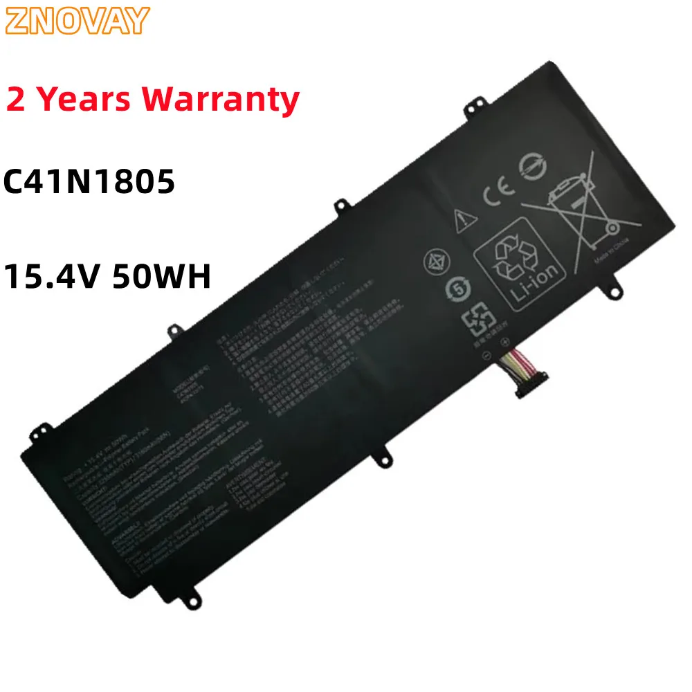 

ZNOVAY C41N1805 0B200-03020000 15.4V 50WH Laptop Battery Batteries For Asus ROG ZEPHYRUS S GX531 GAMING GX531GS GX531GX