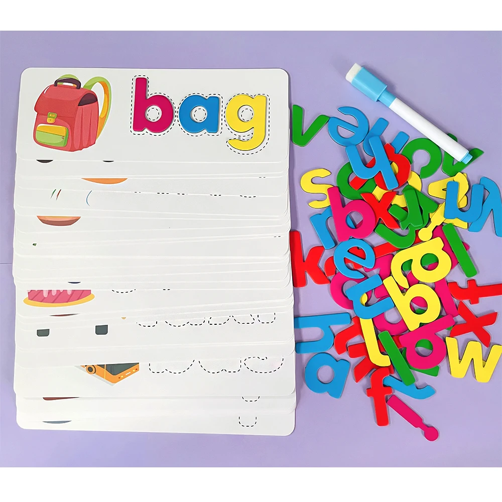 

English Words Spelling Learning Toys Matching Letter Game Sight Words Educational Toys Practice Characters Montessori Home
