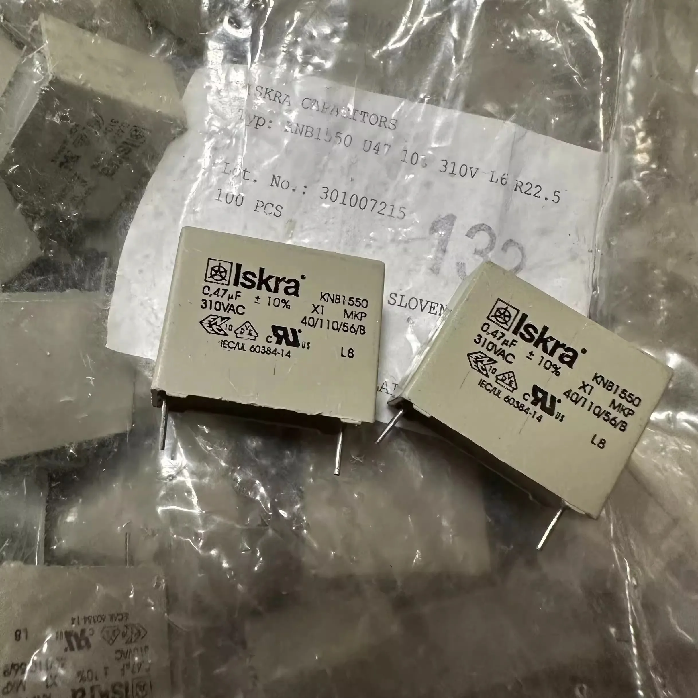 5 шт./лот ISKRA датчик безопасности X1 тонкопленочный конденсатор KNB1550 310 В