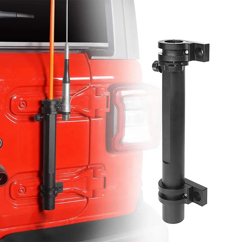 

LLevo J/eep Flag Mount with CB Antenna Base JL Tailgate Antenna Flagpole Holder