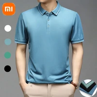 new xiaomi mijia mens ice silk polo shirt summer sweat absorbing skin friendly breathable business casual short sleeved t shirt