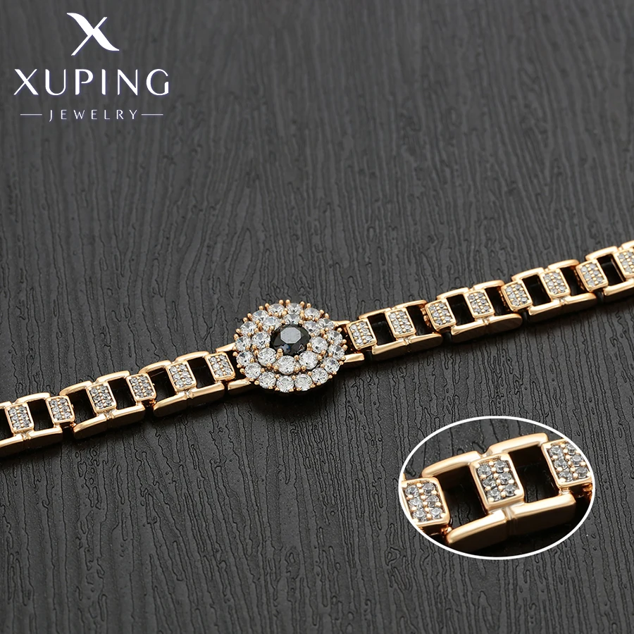Xuping ювелирные изделия Новое поступление модные браслеты с черным камнем 19 см