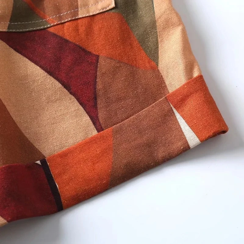 Maxdutti  2023 Summer Shorts Indie Folk Camouflage Print Fashion Bermuda Harem Casual Shorts Women