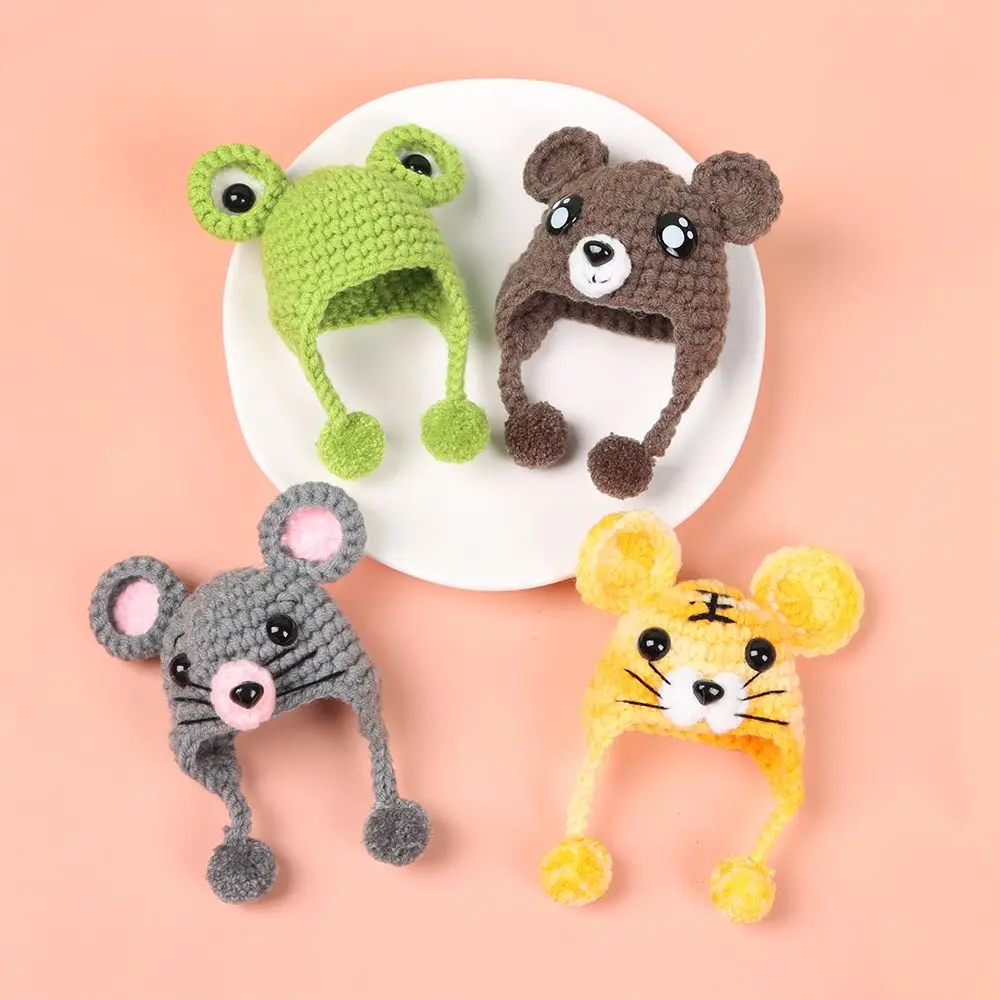 

12~16cm Doll Clothes Accessories Fashion Doll Animal Cartoon Knitted Hat For Obitsu11 Dolls 1/12bjd Hat Dollhouse Hats