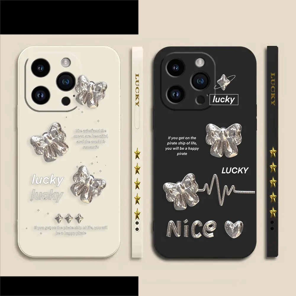 

Lucky Star Nice Phone Case For Apple iPhone 14 13 12 11 Pro XS Max Mini X XR SE 7 8 6 6S Plus Colour Liquid Case Funda Shell