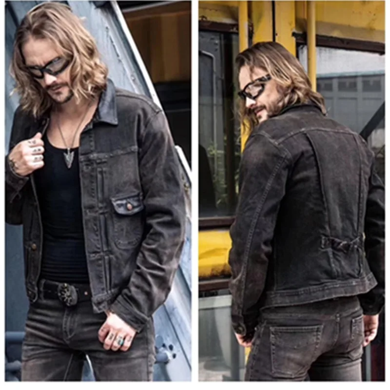 

Мужская мотоциклетная куртка Uglybros в стиле ретро, джинсовое мотоциклетное пальто, съемная защитная Экипировка для дороги, Размеры: Φ