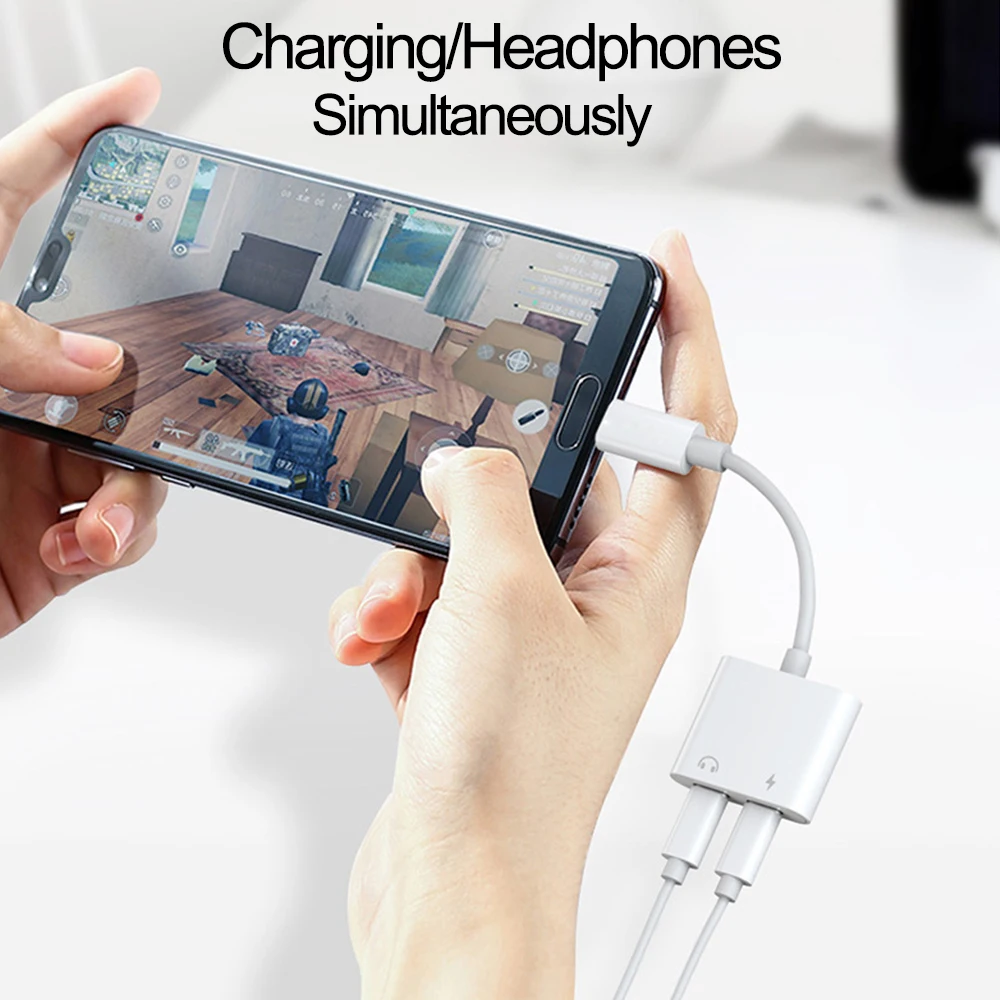 Кабель-переходник 2 в 1 с разъемом Type-C для наушников Samsung S21/S20/Huawei/Xiaomi - купить по
