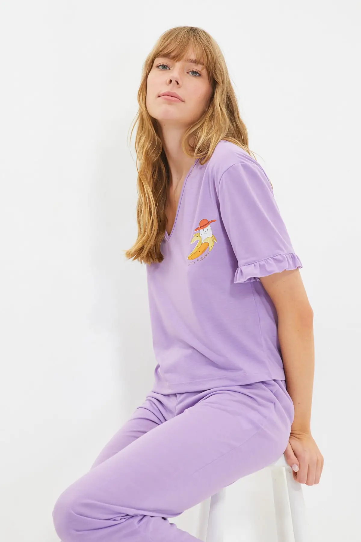 

Trendyol Printed Knitted Pajamas Set THMAW22PT0546
