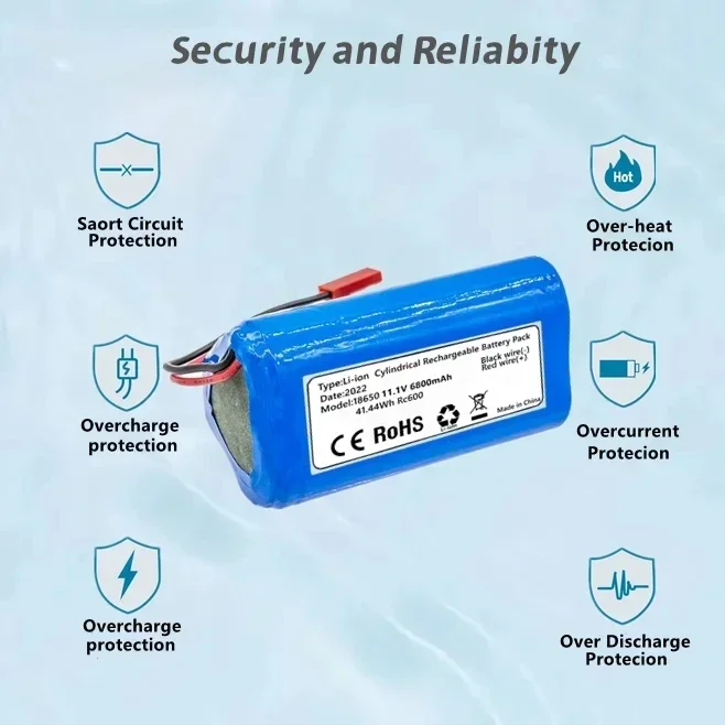 12 В 11 1 3S1P 6800 мАч подходит для Ecovacs Llife V1 X3 V3 V5 X5 CW310 CEN250 робот-пылесос