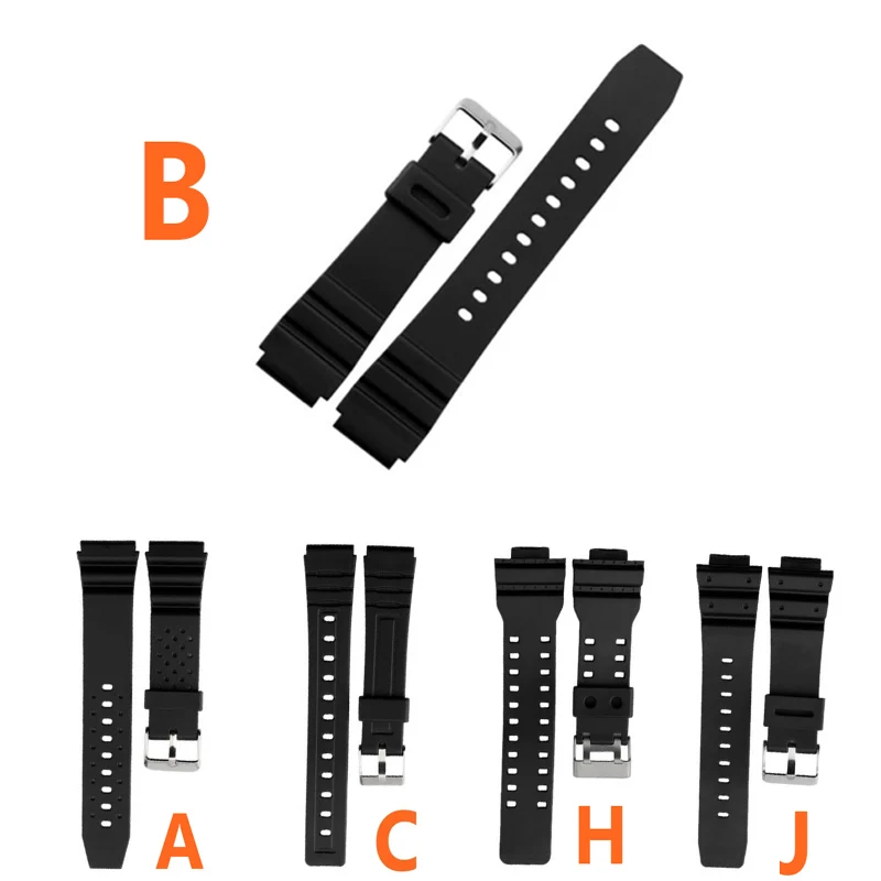 

16mm 18mm 20mm 22mm For casio Watches Watchband Silicone Rubber Bands EF Replace Electronic Wristwatch Band Sports Watch Straps