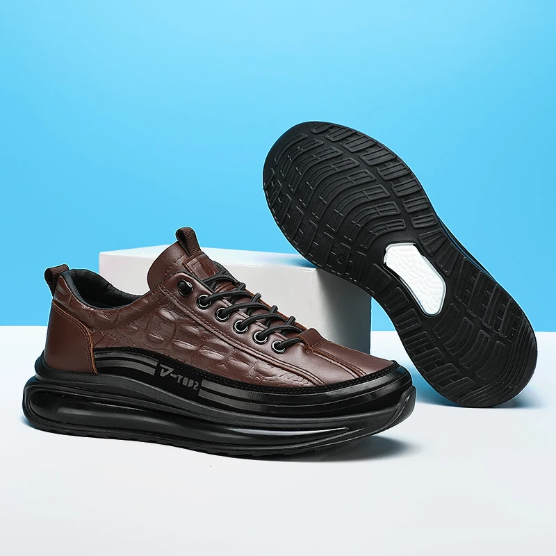 

Fashion Heightening Outsole Man Sneakers 2022 Autumn New Men Casual Shoes Comfortable Non-slip Air Cushion Shock-absorbing Shoes